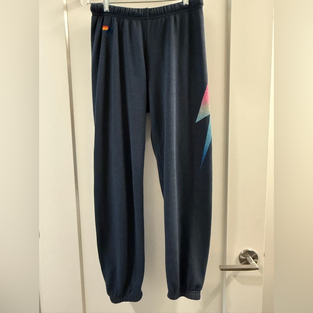 Aviator Nation Joggers with Colorful Lightning Bolt Large